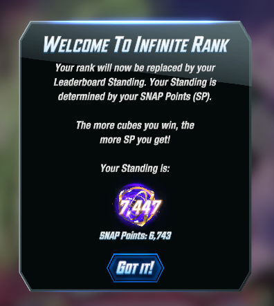 Marvel Snap Infinite Rank!