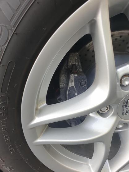 Formerly black anodised brake calipers, looking a bit grey and chalky