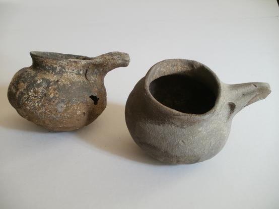 2 Handled medieval cooking pots. Limburg, NL