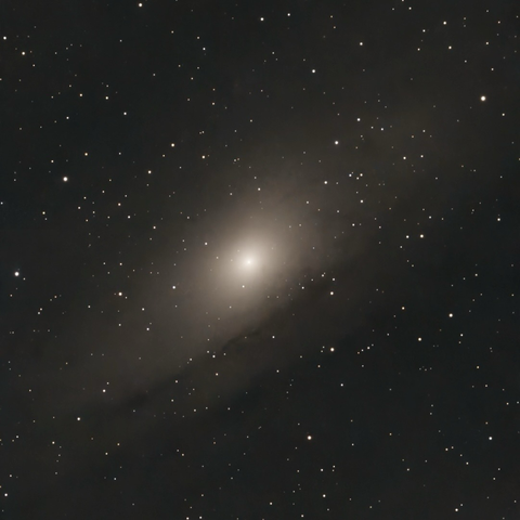M31 - Andromeda Galaxy - SeeStar s50 processed image. Andromeda is hurtling toward us at 250,000 mph! In about 4.5 billion years, it will collide with the Milky Way to form a new galaxy.  