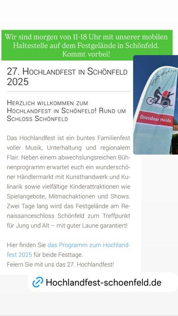 Screenshot der Seite zum Hochlanfest (siehe Link)
