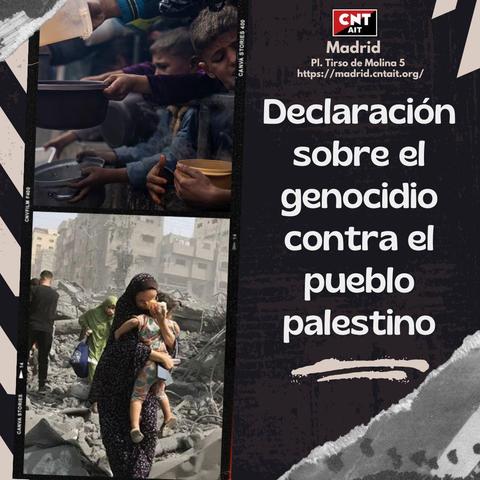Comunicado de apoyo al pueblo palestino