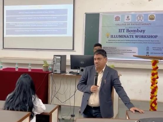 𝐒𝐡𝐫𝐞𝐞𝐤𝐚𝐧𝐭 𝐏𝐚𝐭𝐢𝐥 𝐢𝐧𝐭𝐞𝐫𝐚𝐜𝐭𝐬 𝐚𝐭 𝐒𝐭𝐚𝐫𝐭𝐮𝐩, 𝐄𝐧𝐭𝐫𝐞𝐩𝐫𝐞𝐧𝐞𝐮𝐫𝐬𝐡𝐢𝐩 𝐖𝐨𝐫𝐤𝐬𝐡𝐨𝐩, 𝐈𝐥𝐥𝐮𝐦𝐢𝐧𝐚𝐭𝐞 𝐛𝐲 𝐈𝐈𝐓 𝐁𝐨𝐦𝐛𝐚𝐲 𝐟𝐨𝐫 𝐌𝐚𝐫𝐚𝐭𝐡𝐚 𝐒𝐚𝐦𝐚𝐣 𝐂𝐨𝐥𝐥𝐞𝐠𝐞 𝐨𝐟 𝐏𝐡𝐲𝐬𝐢𝐨𝐭𝐡𝐞𝐫𝐚𝐩𝐲

#Startup #ShreekantPatil #Illuminate #IITBombay #Workshop #Training #Entrepreneurship #Innovation #Pitching #StartupIndiaMentor #IITBombayMentor #Nashik #Maharashtra #ViksitBharat #SIH #NEC #Eureka #MVPPT #CollegeofPhysiotherapy #ICTRD #NIMA #MACCIA #MSMEHelp #GovtSchemes #News #Pressrelease #update #IITBombay