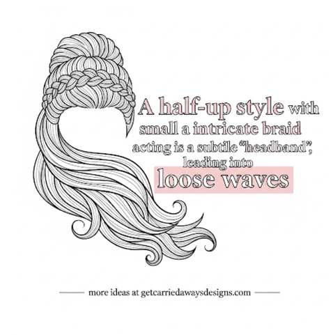 wedding logo with with colors: Pastel Pink, White, Black; getcarriedawaysdesigns.com