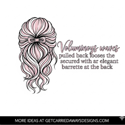 wedding logo with with colors: Pastel Pink, White, Black; getcarriedawaysdesigns.com
