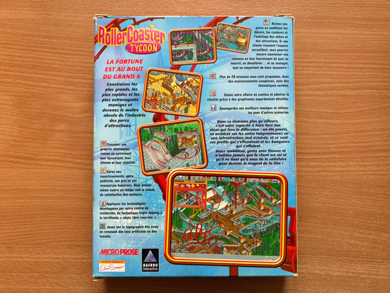 RollerCoaster Tycoon box (1999, Microprose)