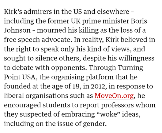Quote from the linked article