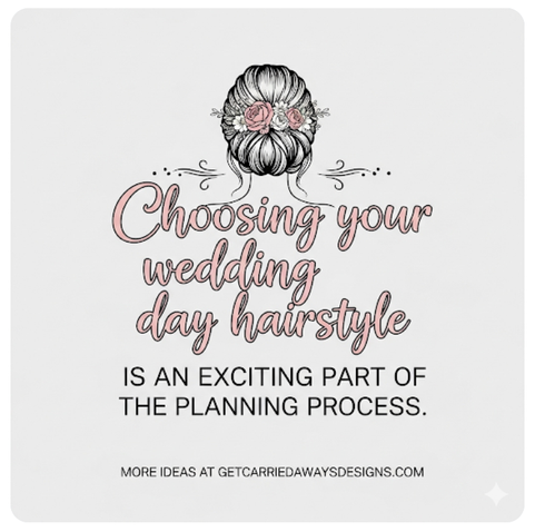 wedding logo with with colors: Pastel Pink, White, Black; getcarriedawaysdesigns.com