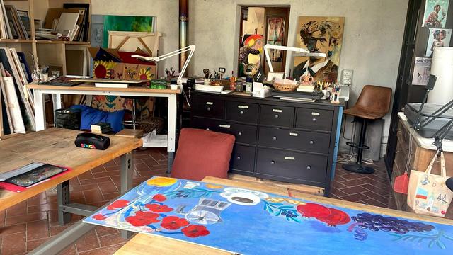 Cornelia Funke's studio, illustrating for Reckless 5
