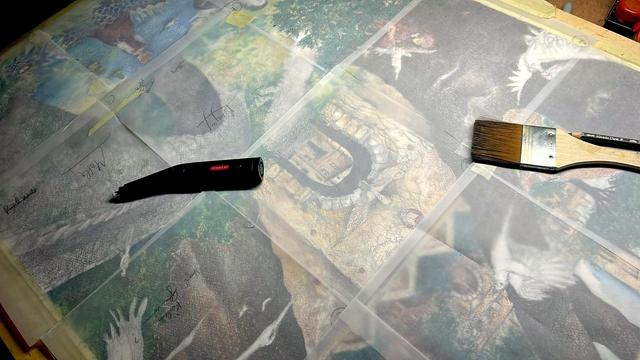 Cornelia Funke's studio, illustrating for Reckless 5