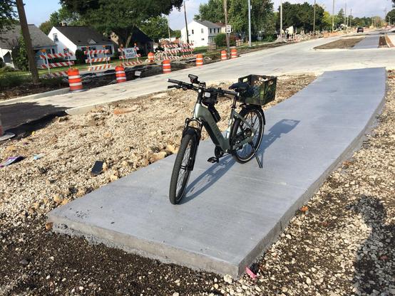 My bike on a new bike lane