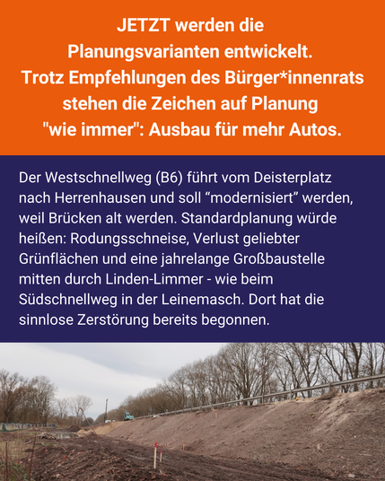 Trotz der Empfehlungen des Bürgerrats verläuft die Planung wie immer: Mehr Straßen für mehr Autos.