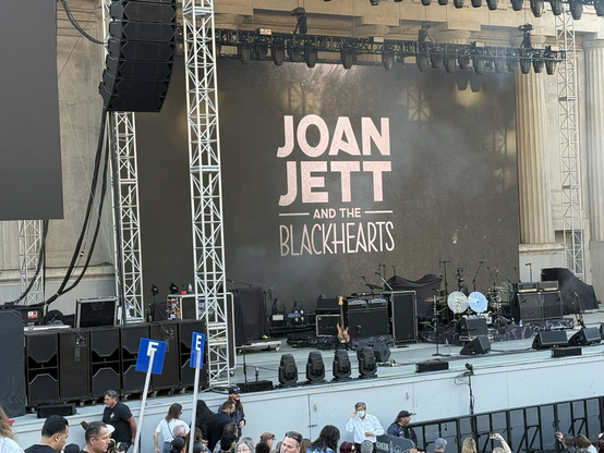 Stage before Joan Jett and the Blackhearts took the stage. 