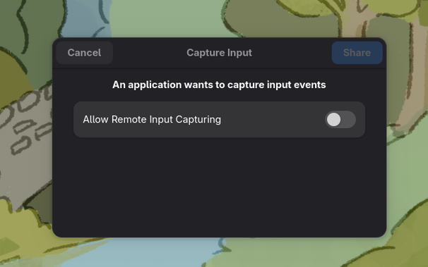 Screenshot of Wayland displaying shitty UX