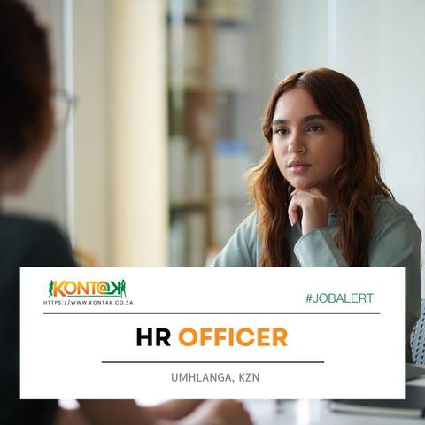 HR Officer (JB5635) at Kontak Recruitment in Umhlanga, KZN