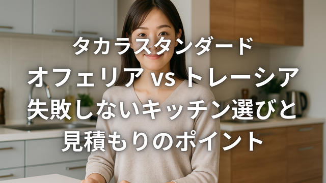 タカラスタンダード オフェリア vs トレーシア 失敗しないキッチン選びと見積もりのポイント