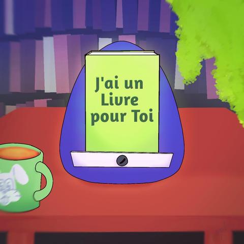 logo du podcast j'ai un livre pour toi
