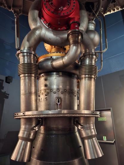 Pipes and exhaust of a rocket