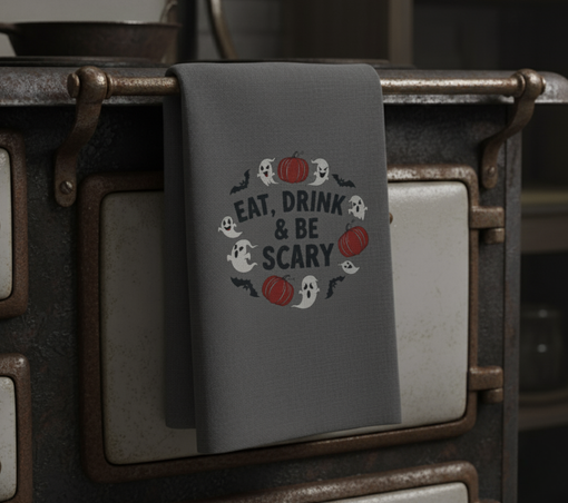 horror logo with colors: Charcoal, Deep Red, Light Gray at the bottom 'finalscenethreads.com'