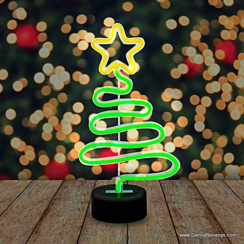 Light up neon Christmas Tree