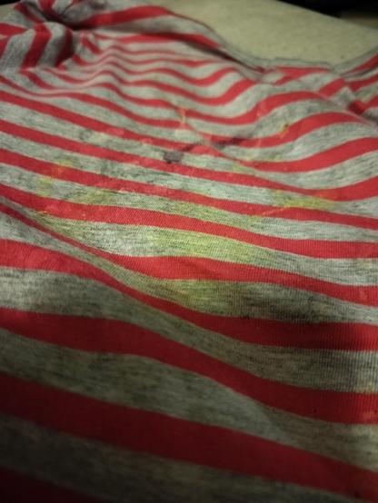 My mother's blouse was so dirty. It's almost impossible to get her clothes off and wash them. She always wears the same clothes and refuses to wear something else. 