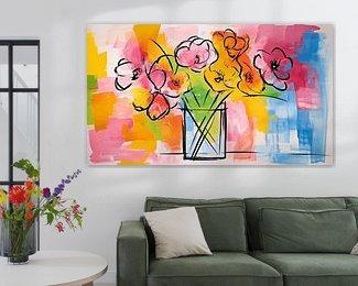 #WallArt #AbstractArt #FloralArt #ColorfulArt #ModernArt #HomeDecor #InteriorDesign #LivingRoomDecor #ArtCollectors #ContemporaryArt #AbstractPainting #FlowerArt #ArtLovers #DecorInspiration #PopOfColor #CreativeHome #ModernDecor #HomeAesthetics #BoldColors #ArtVibes