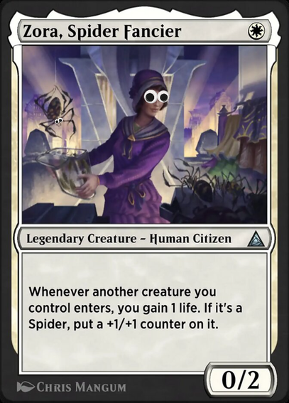 Zora, Spider Fancier