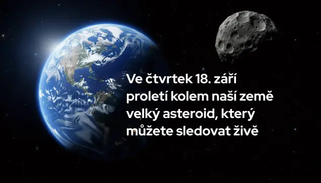 Obrázek země a asteroidu z vesmíru vytvořený ai