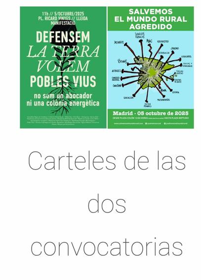5 de octubre 2025. En defensa del #mundorural
Rebelión Ecologista