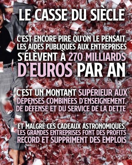 Des liasses et des liasses de billets : les entreprises réalisent le casse du siècle en touchant des aides publiques mirobolantes.
