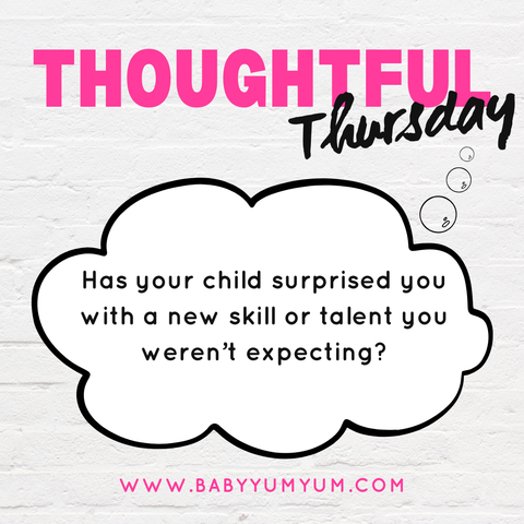 Tell us your favourite surprise moment 👇 #BabyYumYum #BYY #ThoughtfulThursday #ProudParentMoments #LittleBigWins #ModernParenting #RealParenting #RaisingStars #ParentingJoy