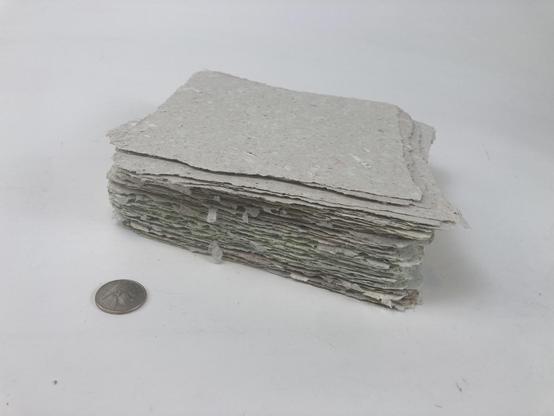 Hand Made Recycled Paper.