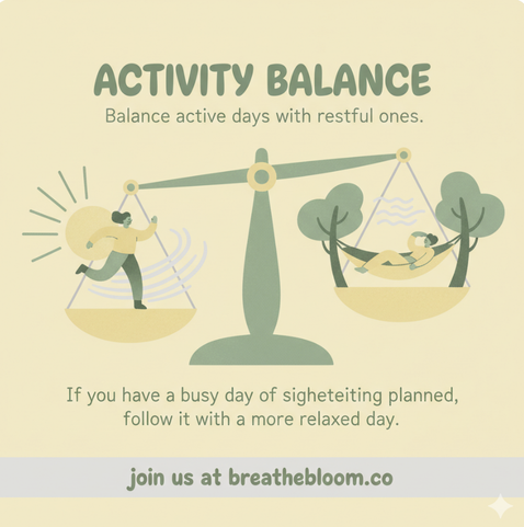 wellness logo for 'women over 40' with colors: Pastel Yellow, Sage Green, Light Gray; breathebloom.co