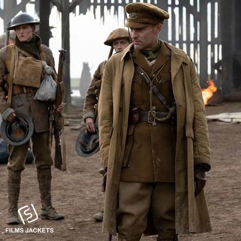 The Mark Strong 1917 Coat blends military elegance with modern fashion, perfect for winter wardrobes.