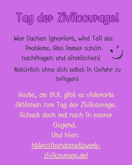 Einmischen am Tag der Zivilcourage!