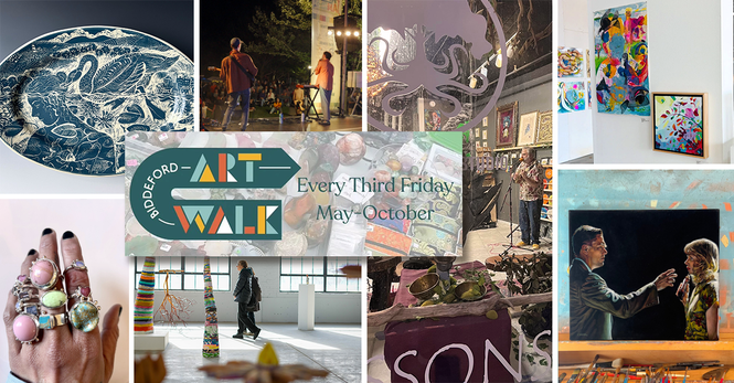Art Walk in downtown Biddeford, Maine!