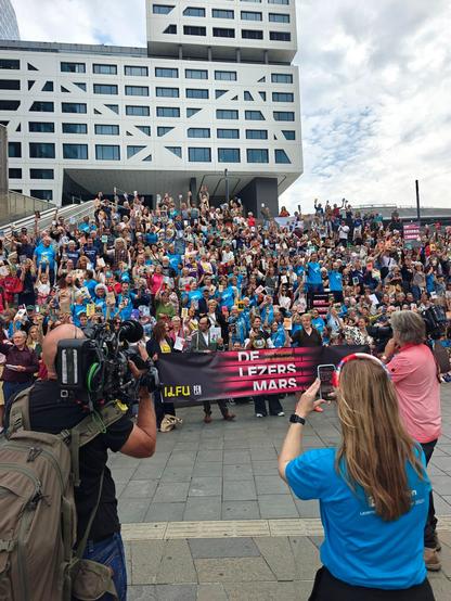 Foto van zo'n 1200 demonstranten in Utrecht