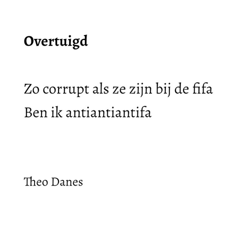 Overtuigd  Zo corrupt als ze zijn bij de fifa  Ben ik antiantiantifa   Theo Danes   