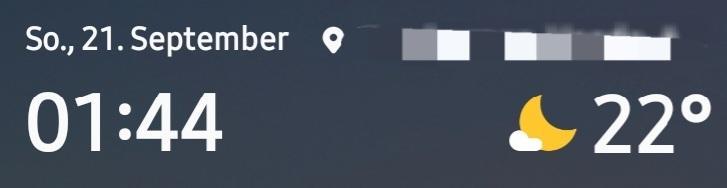 So. 21.September 
01:44
 22°C