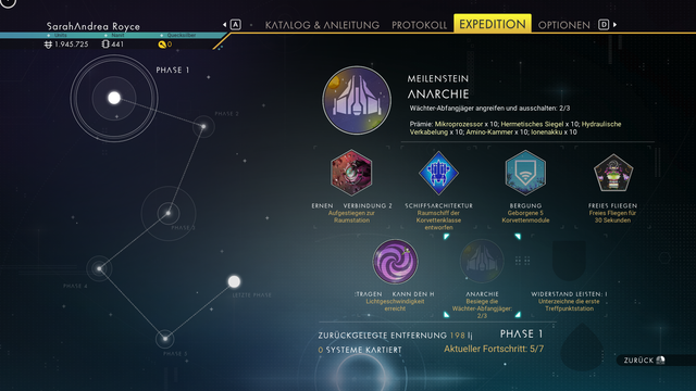 Overview of the expedition tasklist I can't finish