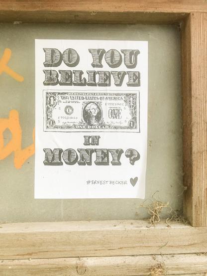 Do You believe in money?