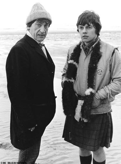 Patrick Troughton and Frazer Hines as the 2nd Doctor and Jamie in Doctor Who.