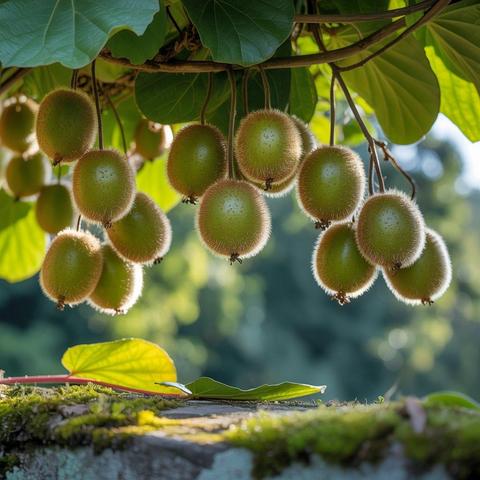 An illustration of green fruit on a vine
