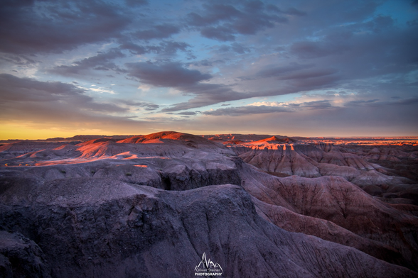 Sunrise in the Painted Desert