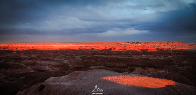 Sunset over the Painted desert