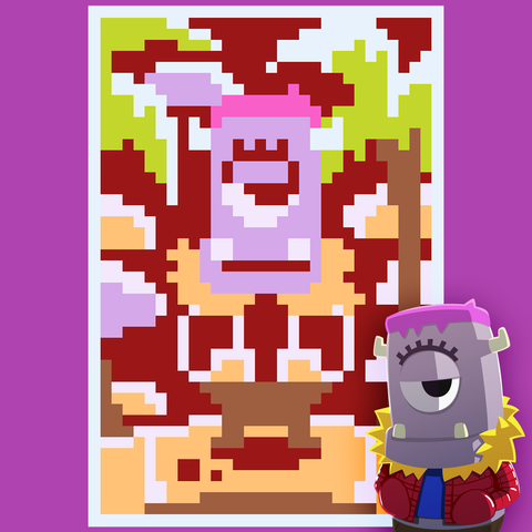 Cyclopian from A Planet Of Mine Mastermine Edition in Hungry Cat Nonogram pixel art video game