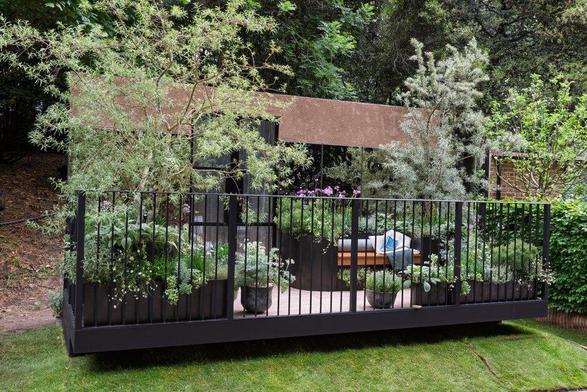 Balcony show garden with trees from RHS Chelsea.