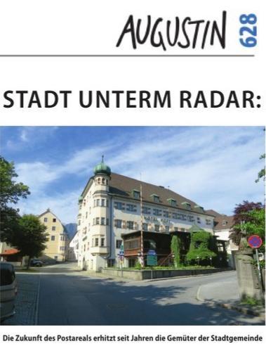 Ausschnitte aus dem ab 24.9.2025 in Wien erhältlichen Augustin - das leerstehende Postareal in einer Stadt unterm Radar und mit Dada-Vergangenheit.