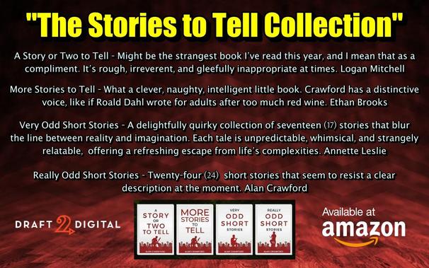 Graphic offering reviews of the four Stories to Tell Collection.