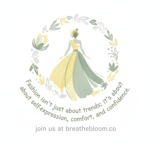 wellness logo for 'women over 40' with colors: Pastel Yellow, Sage Green, Light Gray; breathebloom.co